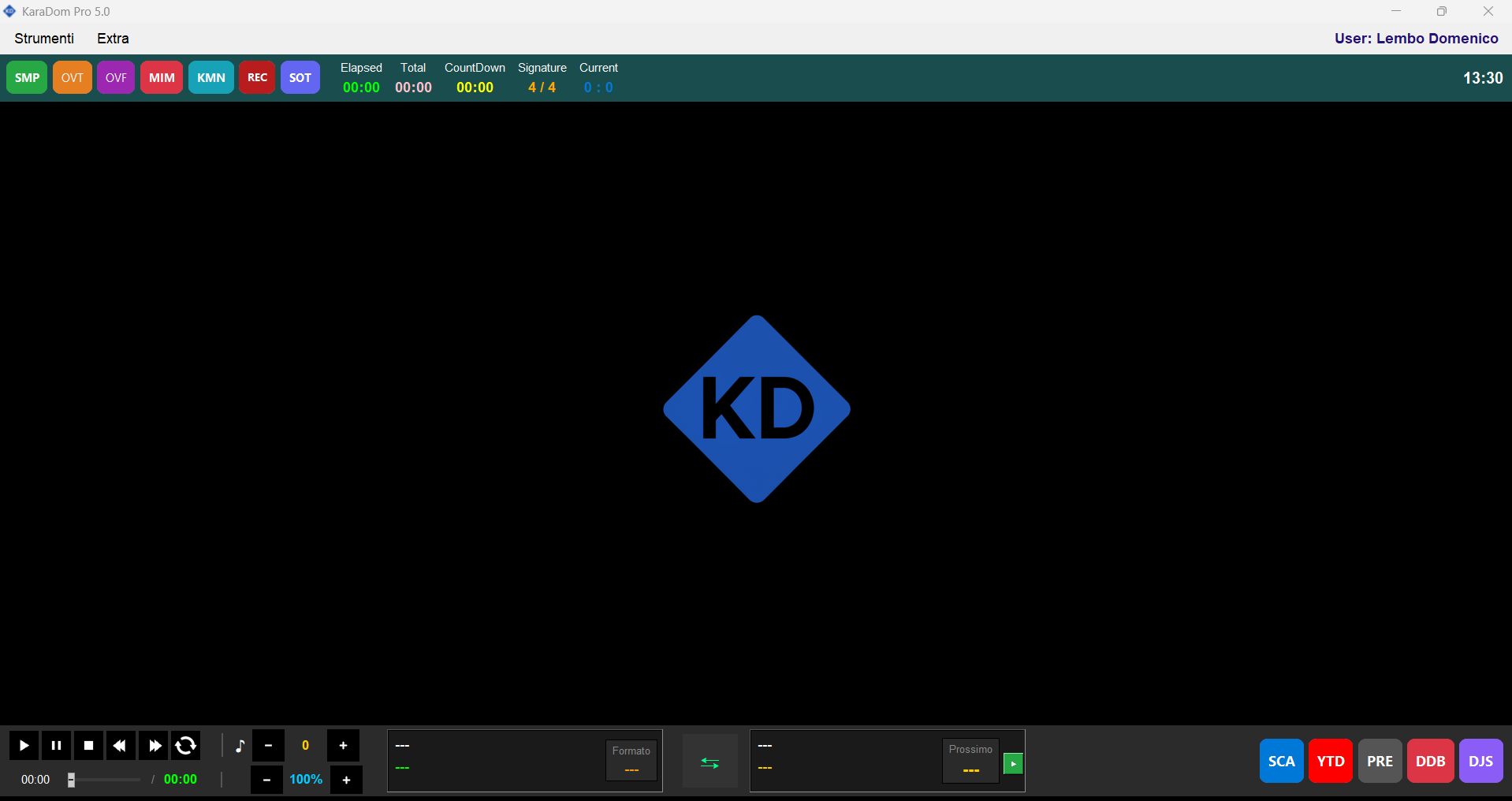 KaraDom - Interfaccia software karaoke